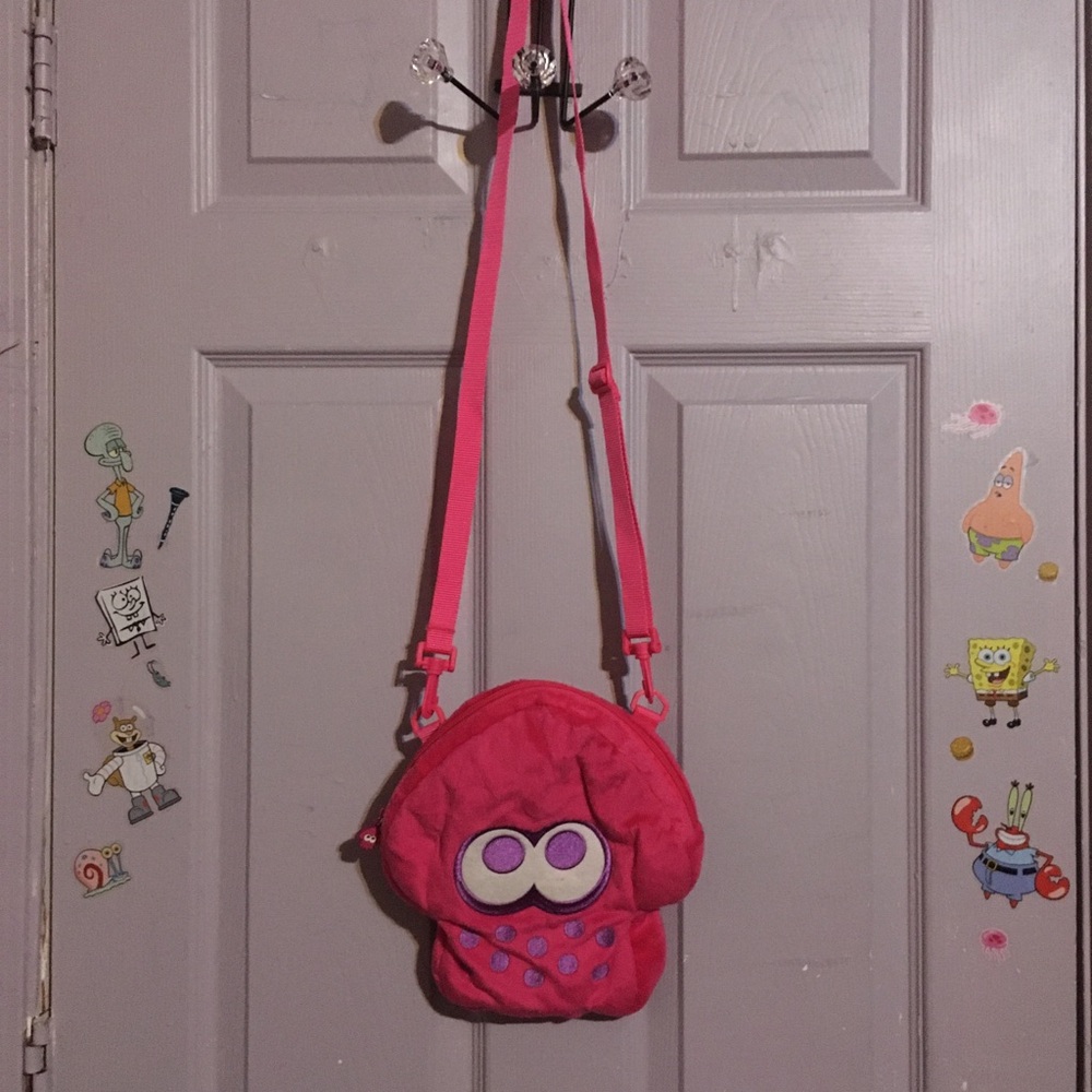 Splatoon Pink Octopus Crossbody Bag